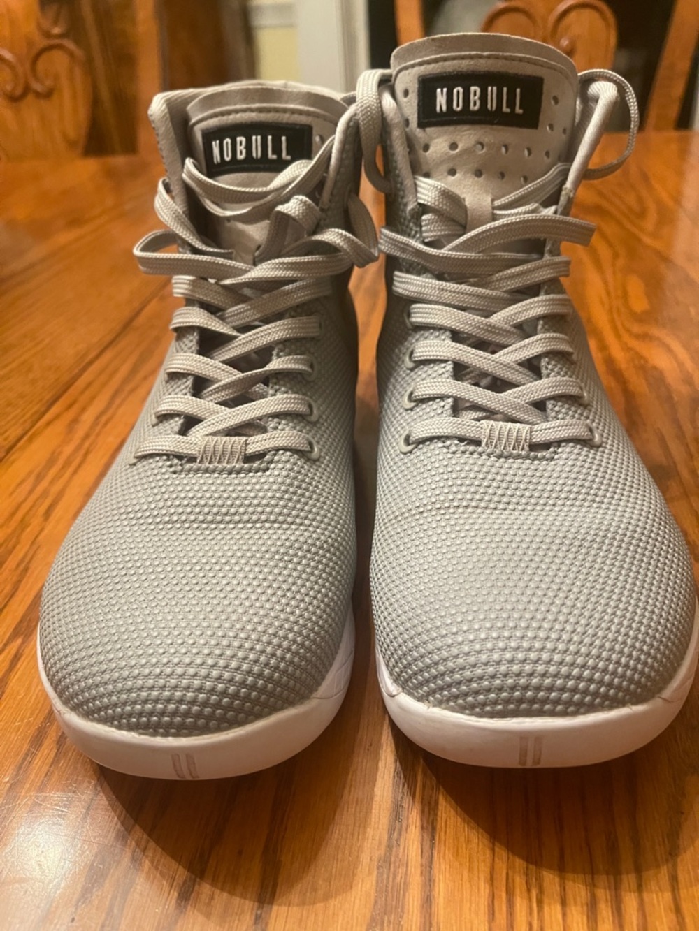 NOBULL Light Grey Knit Athletic Sneakers